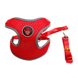 Max Breathable Dog Vest Harness Pet Outdoor Traction Rope For Cat Dog Red L