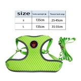 Max Breathable Dog Vest Harness Pet Outdoor Traction Rope For Cat Dog Green S