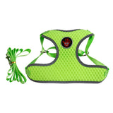 Max Breathable Dog Vest Harness Pet Outdoor Traction Rope For Cat Dog Green L