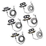Max Reptile Lizard Parrot Bird Harness Leash Anti-bite Rope Leash Black+Golden-S