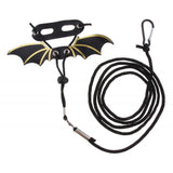 Max Reptile Lizard Parrot Bird Harness Leash Anti-bite Rope Leash Black+Golden-S