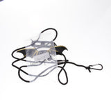 Max Reptile Lizard Parrot Bird Harness Leash Anti-bite Rope Leash Black+Golden-S