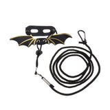 Max Reptile Lizard Parrot Bird Harness Leash Anti-bite Rope Leash Black+Golden-S