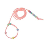 Max Adjustable Reptile Lizard Bird Harness Leash Anti-bite Rope Leash Pink