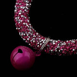 Max Pet Safety Collar Cat Dog Decorative Neck Strap with Bell 12inch Rose Pink