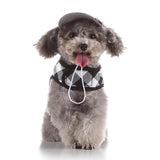 Max Pet Dog Vest Harness with Hat Pet Costume Party Clothes Black White-XS