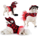 Max Dog Vest Harness w/ Hat Pet Costume Dress For Small Dog Puppy  Red Black-M