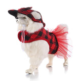 Max Dog Vest Harness w/ Hat Pet Costume Dress For Small Dog Puppy  Red Black-M