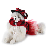 Max Dog Vest Harness w/ Hat Pet Costume Dress For Small Dog Puppy  Red Black-M