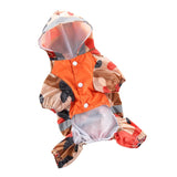 Max Pet Raincoat Outdoor Rainy Day Wear Appal For Dog Puppy Orange-S