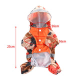 Max Pet Raincoat Outdoor Rainy Day Wear Appal For Dog Puppy Orange-S