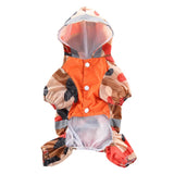 Max Pet Raincoat Outdoor Rainy Day Wear Appal For Dog Puppy Orange-L