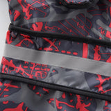 Max Pet Raincoat Outdoor Climbing Clothes For Small Pet Dog Puppy Red Black-L