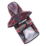 Max Pet Raincoat Outdoor Climbing Clothes For Small Pet Dog Puppy Red Black-L