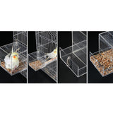 Maxbell Pet Feeder Food Water Feeding Box For Small Medium Large Birds L-A