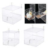 Maxbell Pet Feeder Food Water Feeding Box For Small Medium Large Birds L-A