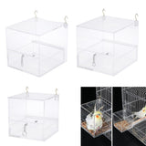 Maxbell Pet Feeder Food Water Feeding Box For Small Medium Large Birds L-A