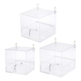 Maxbell Pet Feeder Food Water Feeding Box For Small Medium Large Birds L-A