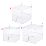 Maxbell Pet Feeder Food Water Feeding Box For Small Medium Large Birds L-A
