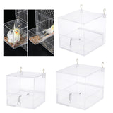 Maxbell Pet Feeder Food Water Feeding Box For Small Medium Large Birds L-A