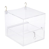 Maxbell Pet Feeder Food Water Feeding Box For Small Medium Large Birds L-A