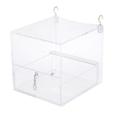 Maxbell Pet Feeder Food Water Feeding Box For Small Medium Large Birds L-A