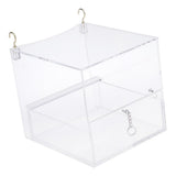 Maxbell Pet Feeder Food Water Feeding Box For Small Medium Large Birds L-A