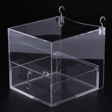 Maxbell Pet Feeder Food Water Feeding Box For Small Medium Large Birds L-A
