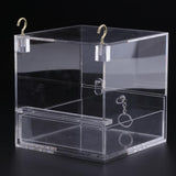 Maxbell Pet Feeder Food Water Feeding Box For Small Medium Large Birds S