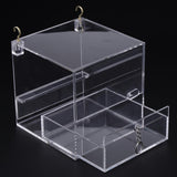 Maxbell Pet Feeder Food Water Feeding Box For Small Medium Large Birds S