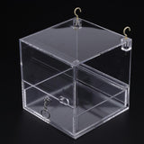 Maxbell Pet Feeder Food Water Feeding Box For Small Medium Large Birds S