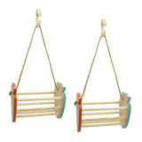 Max 2pcs Birds Parrots Wooden Swing Toys Small Animals Cage Toys Color Random