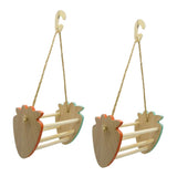 Max 2pcs Birds Parrots Wooden Swing Toys Small Animals Cage Toys Color Random