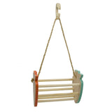 Max 2pcs Birds Parrots Wooden Swing Toys Small Animals Cage Toys Color Random