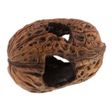 Max Aquarium Fish Tank Ornaments Walnut Shell Reptile Hideaway Resting Cave
