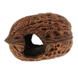 Max Aquarium Fish Tank Ornaments Walnut Shell Reptile Hideaway Resting Cave