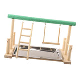 Max Parrots Bird Playground Wood Perch Gym Stand with Stainless Steel Tray B