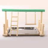 Max Parrots Bird Playground Wood Perch Gym Stand with Stainless Steel Tray B