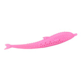 Max Cute Fish Shape Pet Cat Play Toys Cat KittenTeeth Cleaning Toys  Rose Red