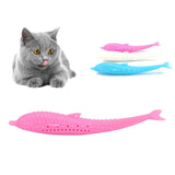 Max Cute Fish Shape Pet Cat Play Toys Cat KittenTeeth Cleaning Toys  Rose Red