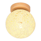 Maxbell Rattan Ball Ceiling Light  Woven Lamp Decor for Bedroom Hallway Stairway