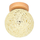 Maxbell Rattan Ball Ceiling Light  Woven Lamp Decor for Bedroom Hallway Stairway