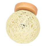 Maxbell Rattan Ball Ceiling Light  Woven Lamp Decor for Bedroom Hallway Stairway