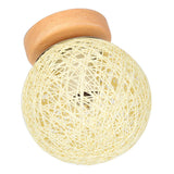 Maxbell Rattan Ball Ceiling Light  Woven Lamp Decor for Bedroom Hallway Stairway
