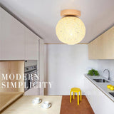 Maxbell Rattan Ball Ceiling Light  Woven Lamp Decor for Bedroom Hallway Stairway