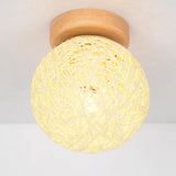 Maxbell Rattan Ball Ceiling Light  Woven Lamp Decor for Bedroom Hallway Stairway