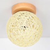 Maxbell Rattan Ball Ceiling Light  Woven Lamp Decor for Bedroom Hallway Stairway