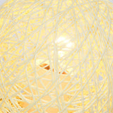 Maxbell Rattan Ball Ceiling Light  Woven Lamp Decor for Bedroom Hallway Stairway