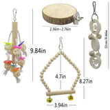 Maxbell 8pcs/set Bird Chew Toy Cage Hanging Toy For Parakeets Cockatiels Conures