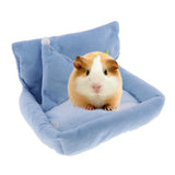 Max Small Pet Hamster Gerbil Sleeping Bed Soft Nest Mattress Winter Warm Blue